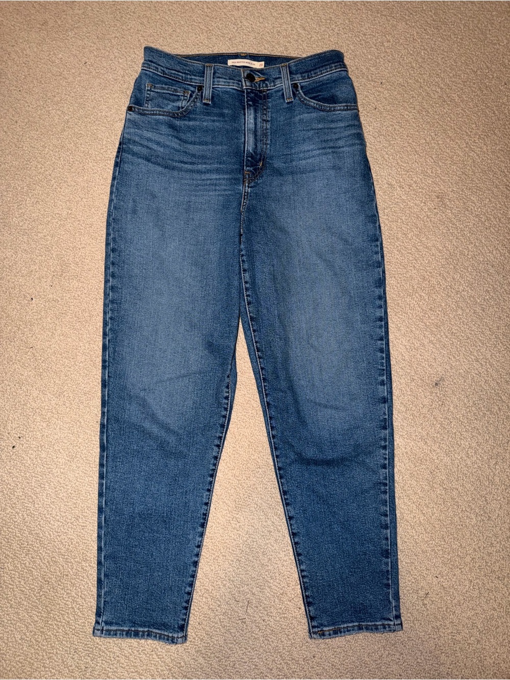 Levi's High-Rise Straight Jeans - Blue Wash